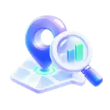 Illustration 3D animée : SEO local de base