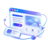 Illustration 3D animée : Site web professionnel