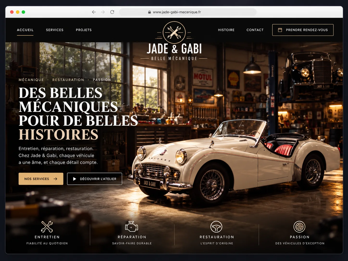 Aperçu du site Jade & Gabi