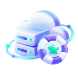 Illustration 3D animée : Hébergement et support