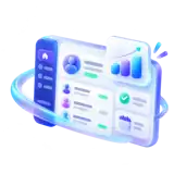 Illustration 3D animée : CRM inclus